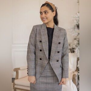 Dainty Jewells Plaid Blazer, L, Like New